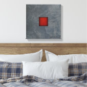 Slate Gray Dramatic Red Modern Art Leinwanddruck (Insitu (Schlafzimmer))