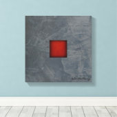 Slate Gray Dramatic Red Modern Art Leinwanddruck (Insitu (Holzboden))