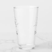 Slate Gray Floral Line Art Minimalist Zen Glas (Links)