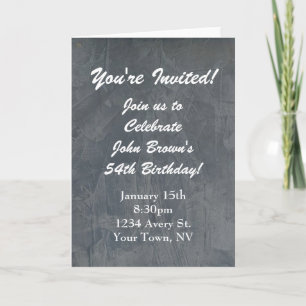 Slate Gray Geburtstagseinladung Sofort herunterlad Feiertagskarte