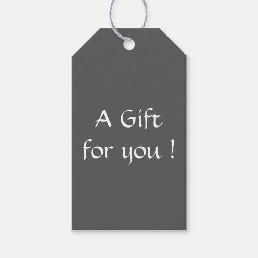 Slate Gray Gift Tags Geschenkanhänger (Vorderseite)
