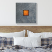 Slate Gray Gold Stucco Moderne Kunst Leinwanddruck (Insitu (Schlafzimmer))