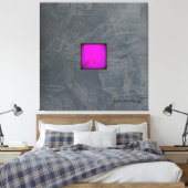 Slate Gray Lavender Fuchia Moderne Kunst Leinwanddruck (Insitu (Schlafzimmer))