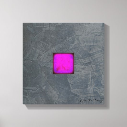 Slate Gray Lavender Fuchia Moderne Kunst Leinwanddruck (Vorderseite)