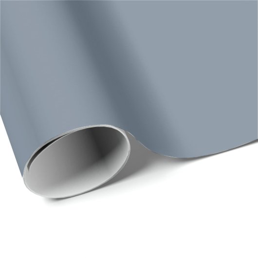 Slate Gray Matte Wrapping Paper Geschenkpapier (Rolleneckpunkt)