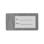 Slate Gray Monogram Adressaufkleber (Vorne)