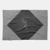 Slate Gray Monogram Handtuch (Horizontal)