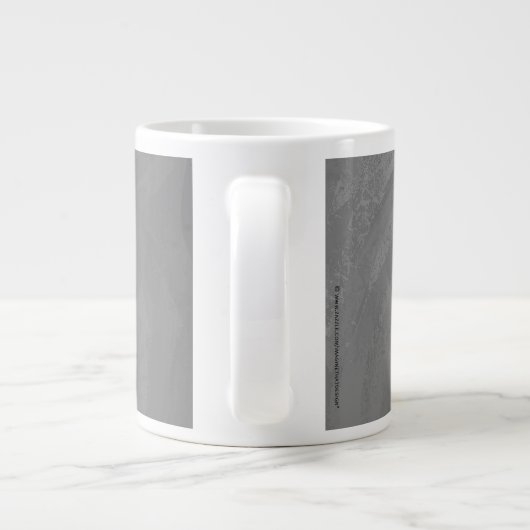 Slate Gray Monogram Jumbo-Tasse (Rückseite)