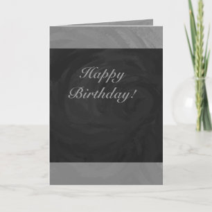 Slate Gray Monogram Karte