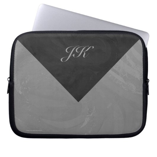 Slate Gray Monogram Laptopschutzhülle (Vorderseite)