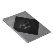 Slate Gray Monogram Notizblock (Rechte Seite)