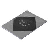 Slate Gray Monogram Notizblock (Linke Seite)