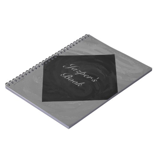 Slate Gray Monogram Notizblock (Linke Seite)