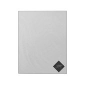 Slate Gray Monogram Notizblock (Rotiert)