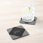 Slate Gray Monogram Untersetzer (Rechte Seite)