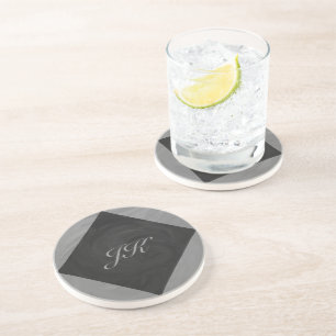 Slate Gray Monogram Untersetzer
