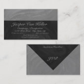 Slate Gray Monogram Visitenkarte (Vorne/Hinten)
