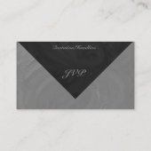 Slate Gray Monogram Visitenkarte (Rückseite)
