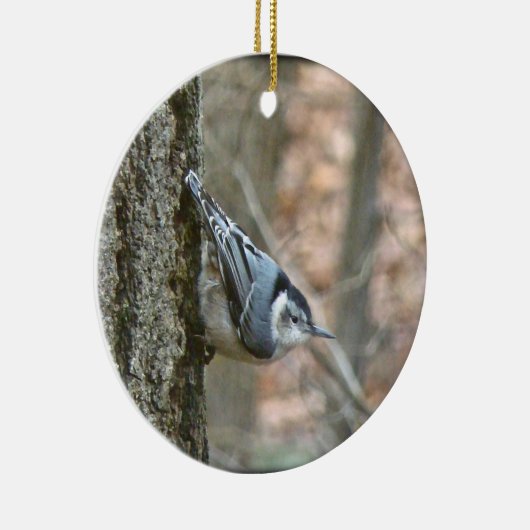 Slate Gray Nuthatch Christmas Songbird Ornament (Rechts)