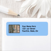 Slate Gray Nuthatch Songbird Address Label (Insitu)