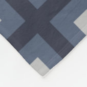 Slate Gray Orange Plus Square Grid Mosaik Muster Fleecedecke (Ecke)