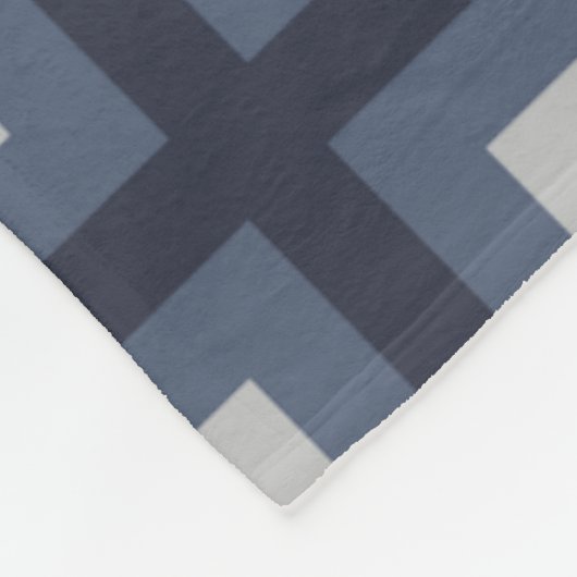 Slate Gray Orange Plus Square Grid Mosaik Muster Fleecedecke (Ecke)