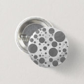 Slate Gray Polka Dot Pattern Button (Vorne & Hinten)