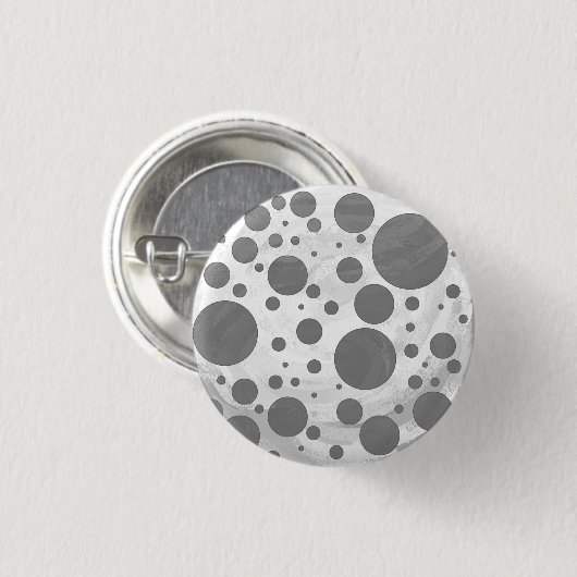 Slate Gray Polka Dot Pattern Button (Vorne & Hinten)