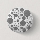 Slate Gray Polka Dot Pattern Button (Vorderseite)