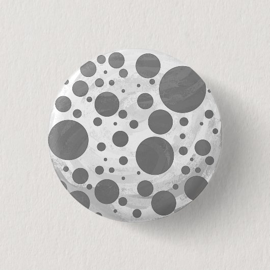 Slate Gray Polka Dot Pattern Button (Vorderseite)