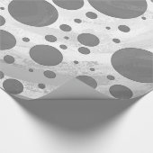 Slate Gray Polka Dot Pattern Geschenkpapier (Ecke)