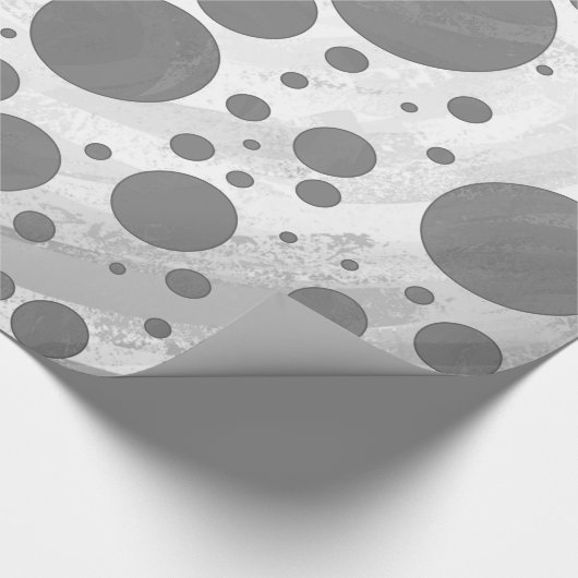 Slate Gray Polka Dot Pattern Geschenkpapier (Ecke)