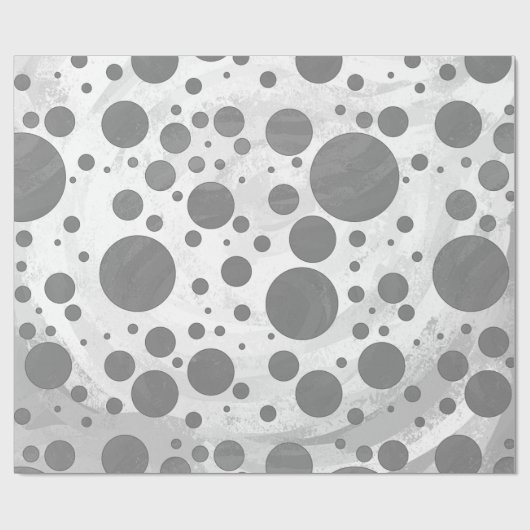 Slate Gray Polka Dot Pattern Geschenkpapier (Flach)