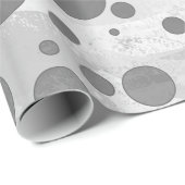 Slate Gray Polka Dot Pattern Geschenkpapier (Rolleneckpunkt)