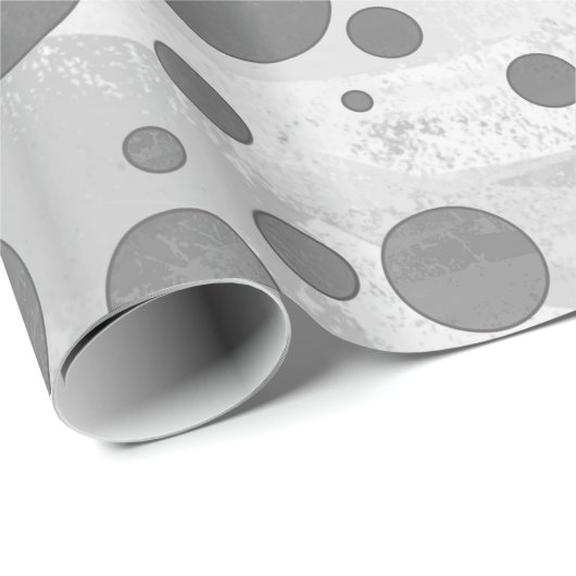 Slate Gray Polka Dot Pattern Geschenkpapier (Rolleneckpunkt)