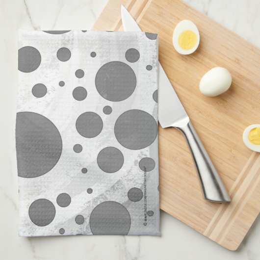 Slate Gray Polka Dot Pattern Geschirrtuch (Viertel Falte)