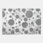 Slate Gray Polka Dot Pattern Geschirrtuch (Horizontal)