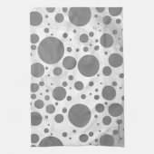 Slate Gray Polka Dot Pattern Geschirrtuch (Vertikal)