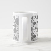 Slate Gray Polka Dot Pattern Jumbo-Tasse (Rückseite)