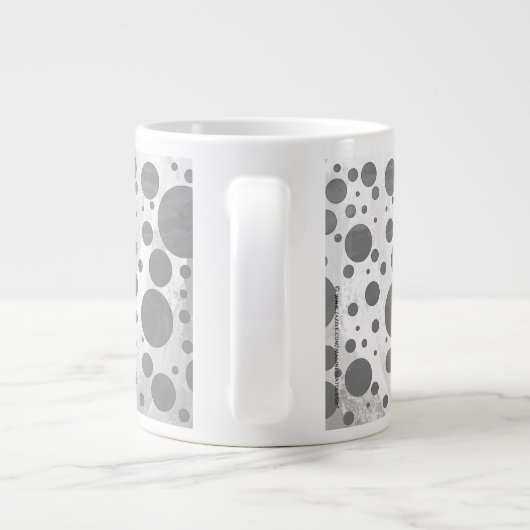 Slate Gray Polka Dot Pattern Jumbo-Tasse (Rückseite)
