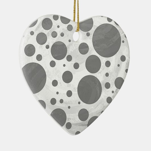 Slate Gray Polka Dot Pattern Keramikornament (Rechts)