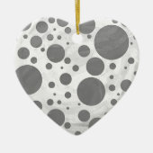 Slate Gray Polka Dot Pattern Keramikornament (Vorne)