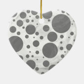 Slate Gray Polka Dot Pattern Keramikornament (Hinten)