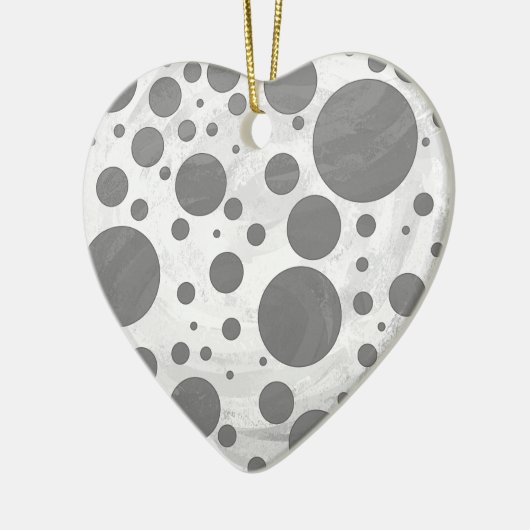Slate Gray Polka Dot Pattern Keramikornament (Links)