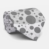 Slate Gray Polka Dot Pattern Krawatte (Gerollt)