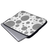 Slate Gray Polka Dot Pattern Laptopschutzhülle (Vorne Knopf)
