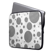 Slate Gray Polka Dot Pattern Laptopschutzhülle (Vorderseite Links)