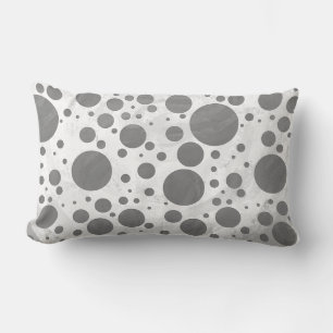 Slate Gray Polka Dot Pattern Lendenkissen