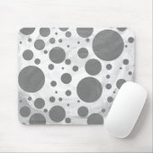Slate Gray Polka Dot Pattern Mousepad (Mit Mouse)