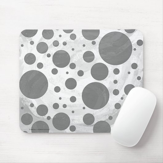 Slate Gray Polka Dot Pattern Mousepad (Mit Mouse)
